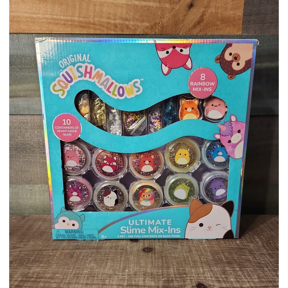NIB Squishmallows Ultimate Slime Mix-Ins Set – 10 Slimes & 8 Mix-Ins